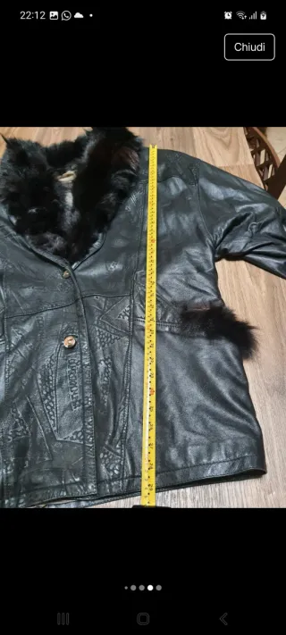 Giacca vera pelle martellata, vintage anni '90