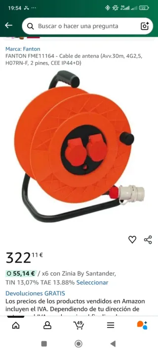 alargador trifásico 30 metros