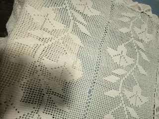 Tapete crochet mesa 90cm