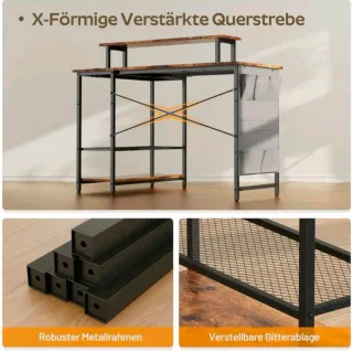 Escritorio en L Madera y Metal