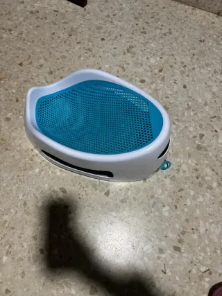 Trona para bebé azul y blanca