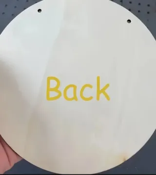 Arte Pared Redondo Árbol Vida Madera Dorado 20 cm