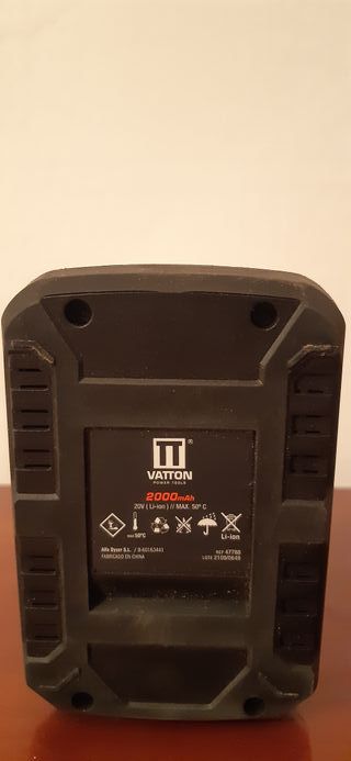 2 Baterías Vatton 20V 2Ah Litio Ion