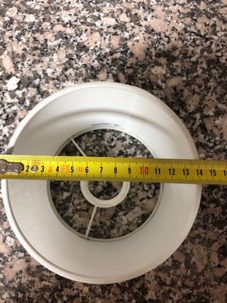 Pantalla de lámpara de tela azul claro