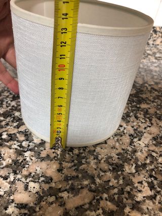 Pantalla de lámpara de tela azul claro