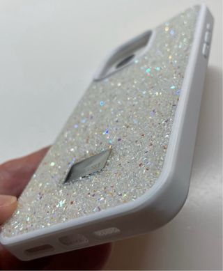 Funda iPhone 16 Pro Swarovski Blanca