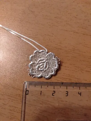 Cadena y flor Plata Zigna