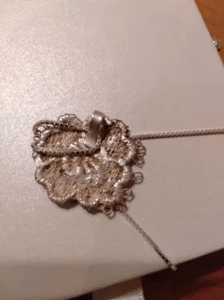 Cadena y flor Plata Zigna