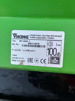 Tractor cortacésped Viking verde