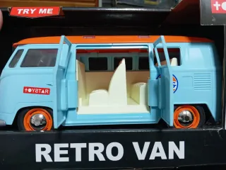 Furgoneta retro Van  Juguete Luz, Claxon y Música