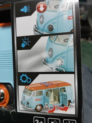 Furgoneta retro Van  Juguete Luz, Claxon y Música