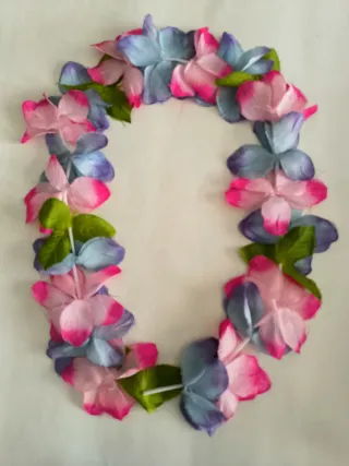 Gonna e Ghirlanda Fiori per danze Hula/Ori Tahiti