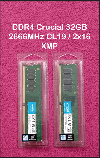 2x Crucial DDR4 32GB 2666MHz CL19 XMP-DOCP