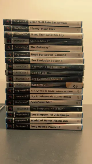 Pack PS2 Slim + 18 Juegos