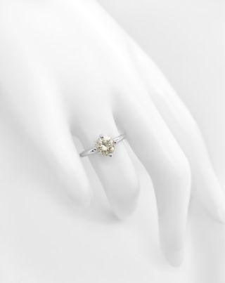 Anillo compromiso oro blanco y diamante