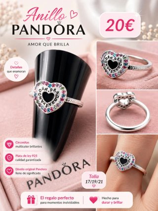Anillo Pandora Plata Ley