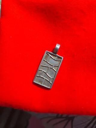 Colgante Plata Esmaltado Diseño Geométrico