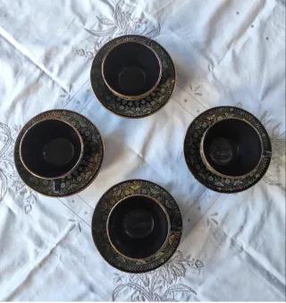 4 Tazze Sarreguemines 1895/1900