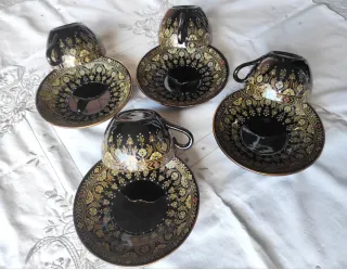 4 Tazze Sarreguemines 1895/1900