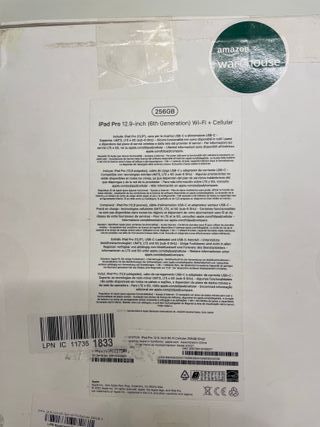 iPad Pro 12.9 6ª Gen 256GB WiFi Argento