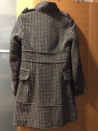 Abrigo Talla 38 Negro y Blanco