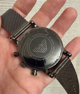 Relógio Emporio Armani Cronógrafo Preto e Azul