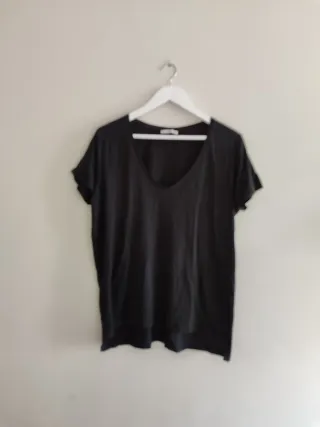 Camiseta Zara Negra Talla XL