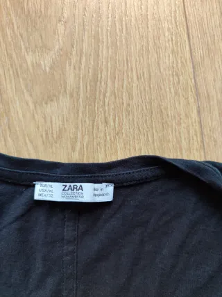 Camiseta Zara Negra Talla XL