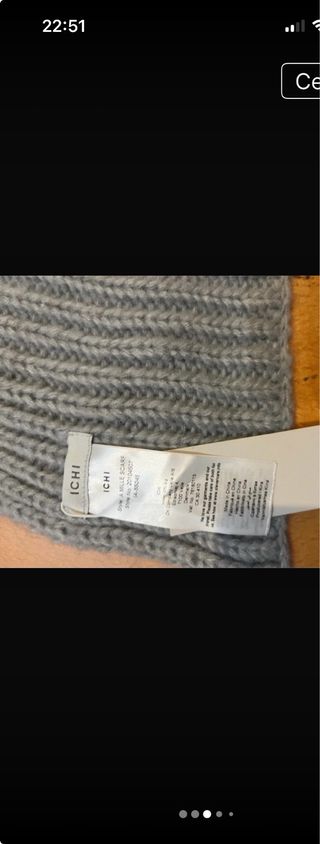 Bufanda ICHI dos colores rosa y gris