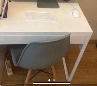 Escritorio y Silla Gris/Blanco