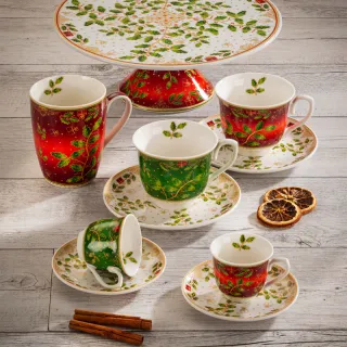 Set Tazzine Natalizie Porcellana