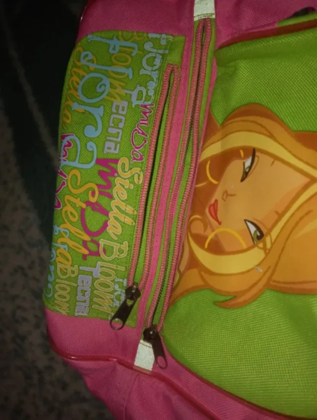 Mochila Escolar Winx Club Rosa y Verde