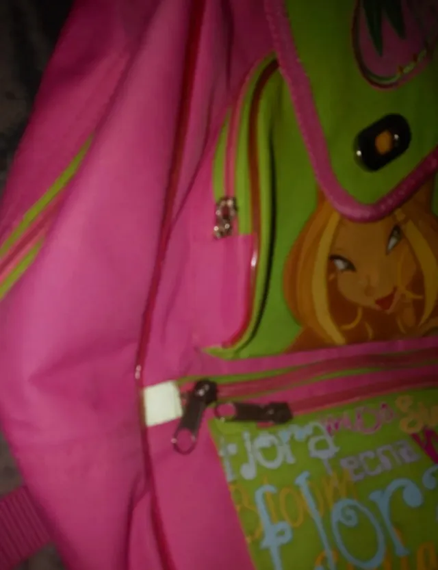 Mochila Escolar Winx Club Rosa y Verde