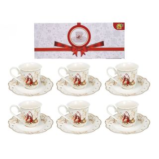 Set 6 Tazzine Natalizie Porcellana