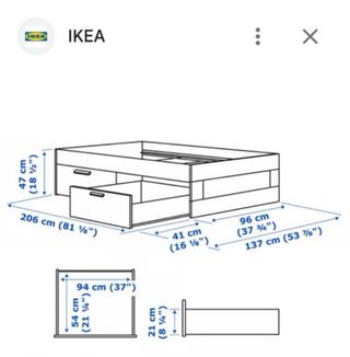 Cama nido blanca Ikea Brimmes