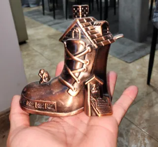 Lote de 5 Encendedores Vintage Bronce Figuras Vari