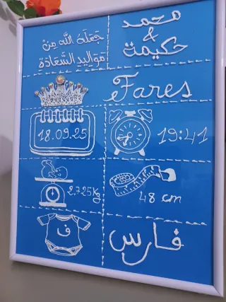 Cuadro personalizado nacimiento bebé