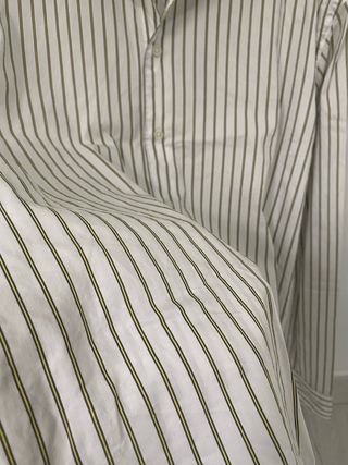 Camisa Armani Rayas Verdes y Blancas