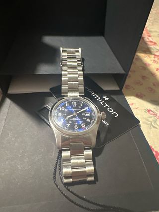 Orologio Hamilton Uomo Blu Argento