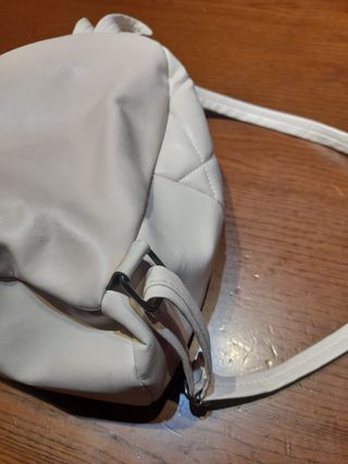 Mini zainetto / borsa ecopelle bianco