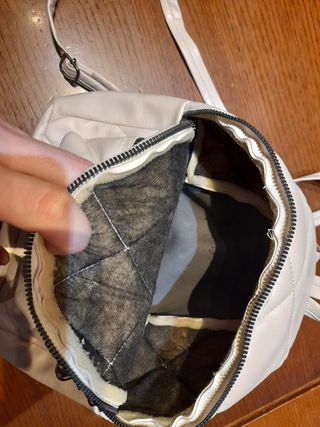 Mini zainetto / borsa ecopelle bianco