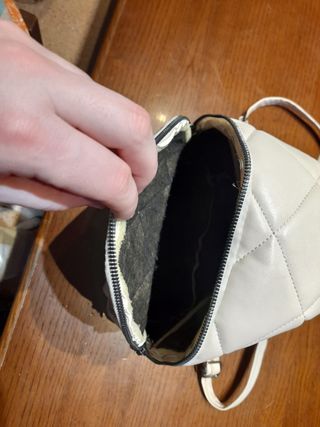 Mini zainetto / borsa ecopelle bianco