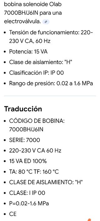 Bobina Solenoide OLAB 7000SH/JBIN