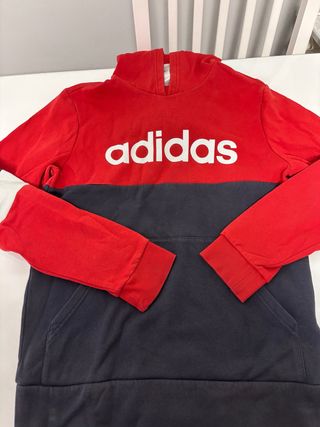 Sudadera Adidas Niño Roja y Negra 16 años