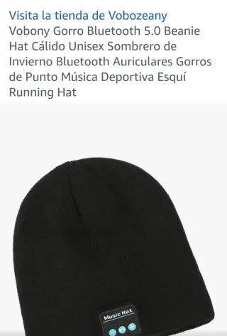 Gorro Vobony Bluetooth 5.0 Negro