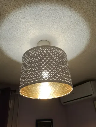 Lámparas Ikea 44cm Metal Negro y Blanco