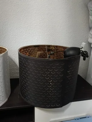 Lámparas Ikea 44cm Metal Negro y Blanco