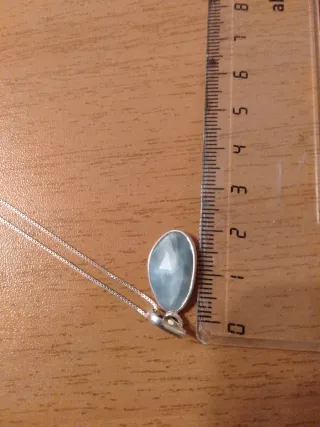 Colgante Larimar y Cadena de Plata