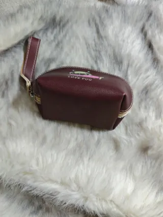 Monedero Pug con Estampado de Doguillo