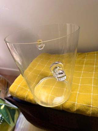 Cubitera hielera champanera cristal vintage